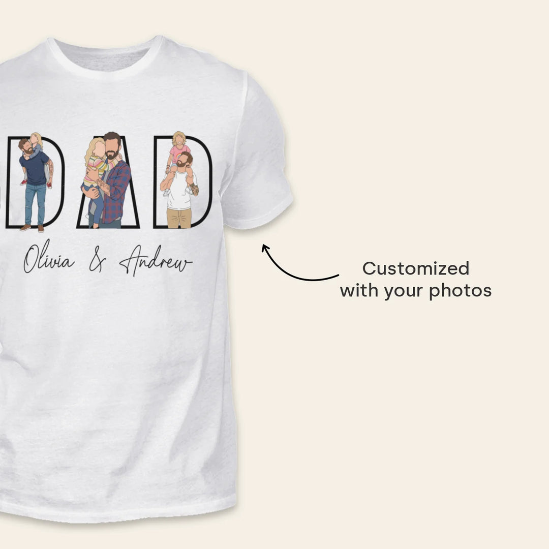 Personalized T-Shirt "DAD" with Photos