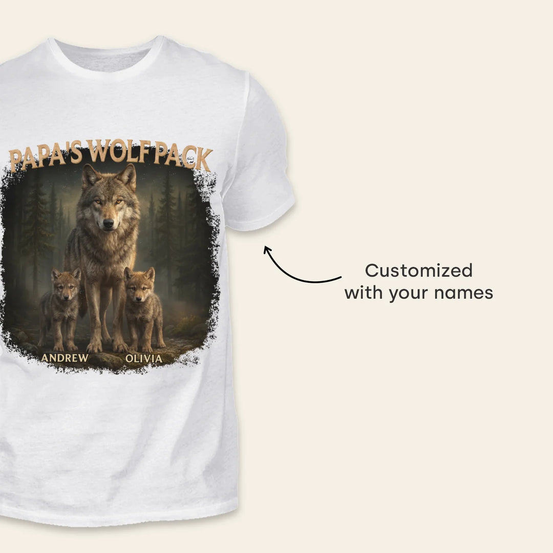 Personalized T-Shirt "Dad's Wolf Pack"