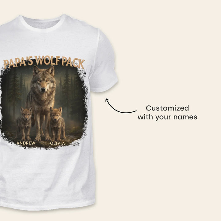 Personalized T-Shirt "Dad's Wolf Pack"
