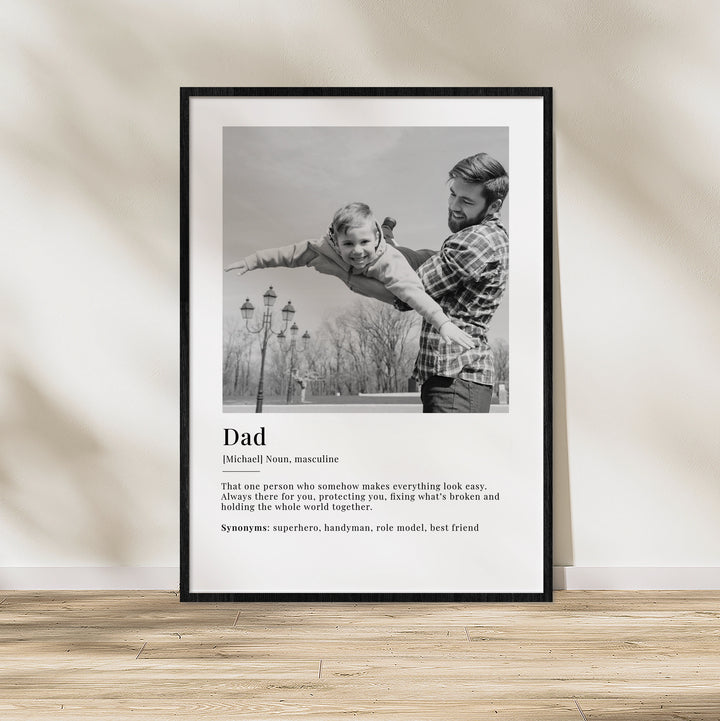 Personalized Photo Poster "Dad Definition"