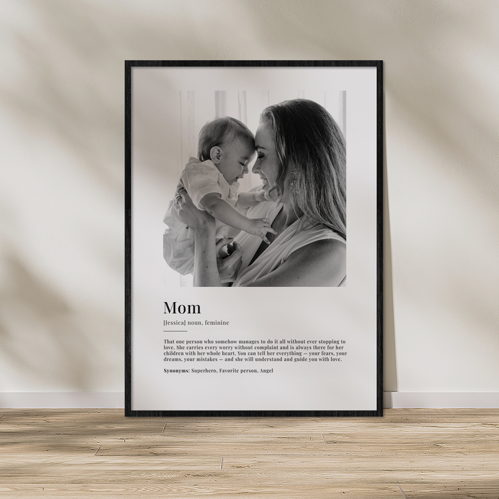 Personalized Photo Poster "Mom Definition"