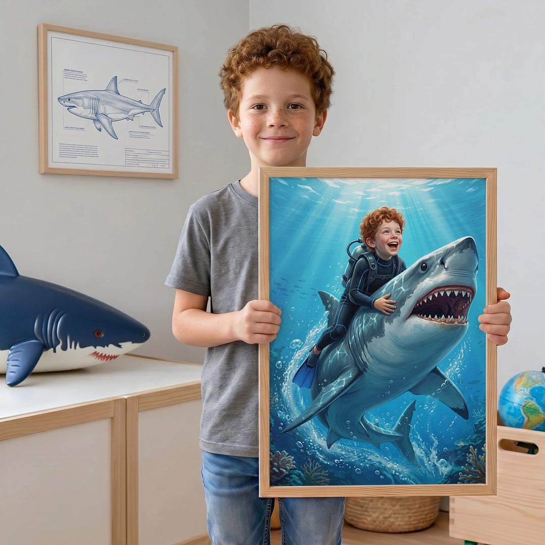 Personalized Kids Poster "Shark"