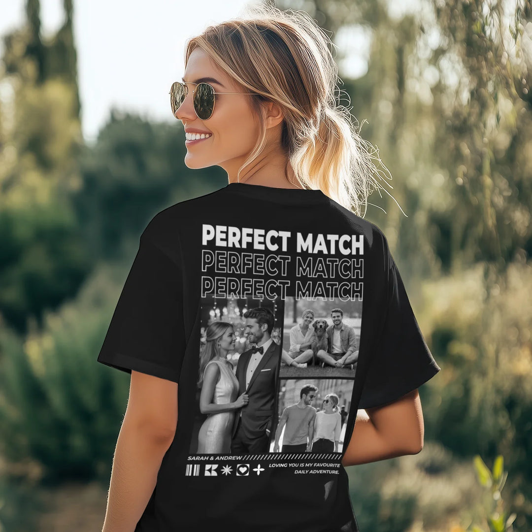 Personalized Oversized T-Shirt "Perfect Match"