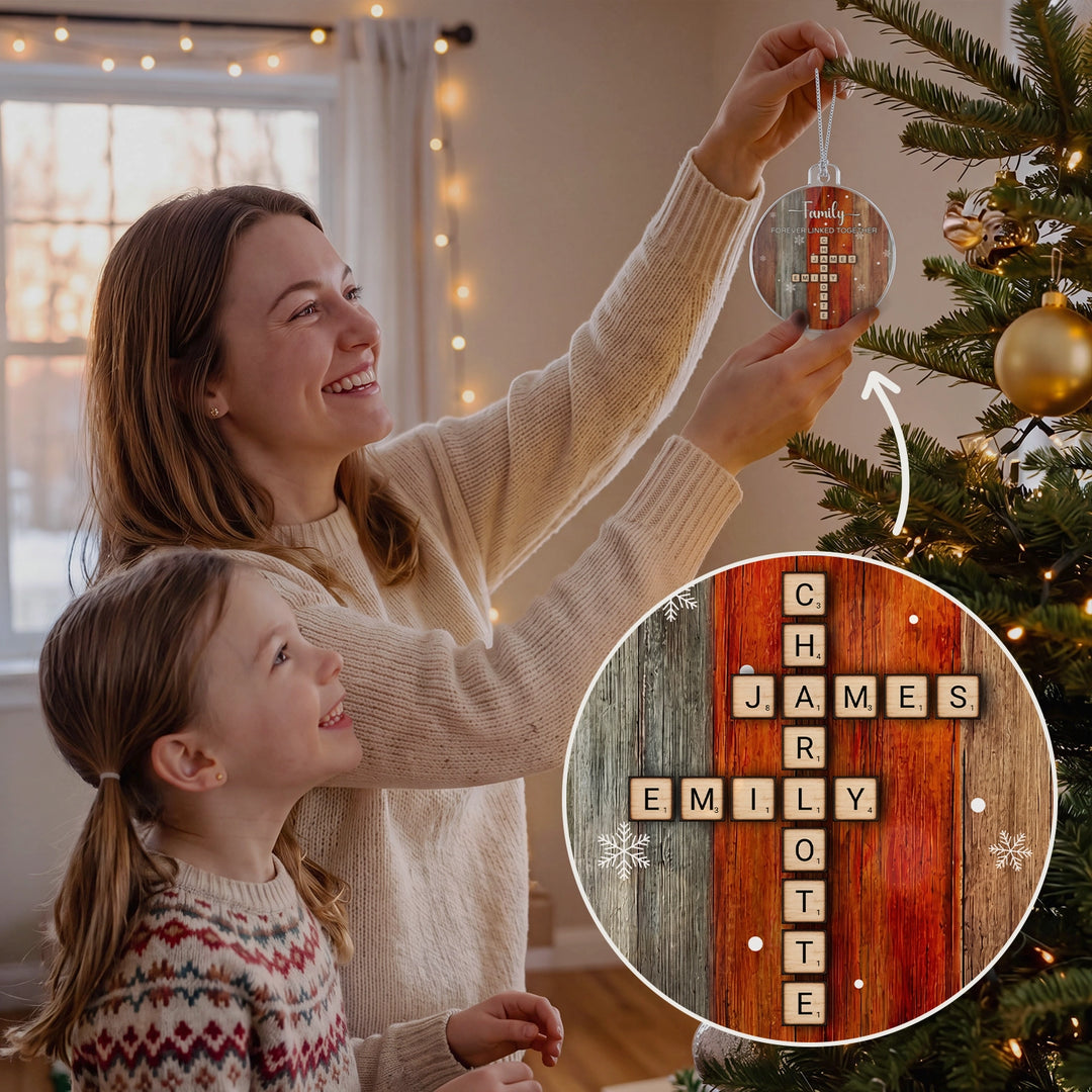 Personalized Christmas Tree Ornament "Scrabble"