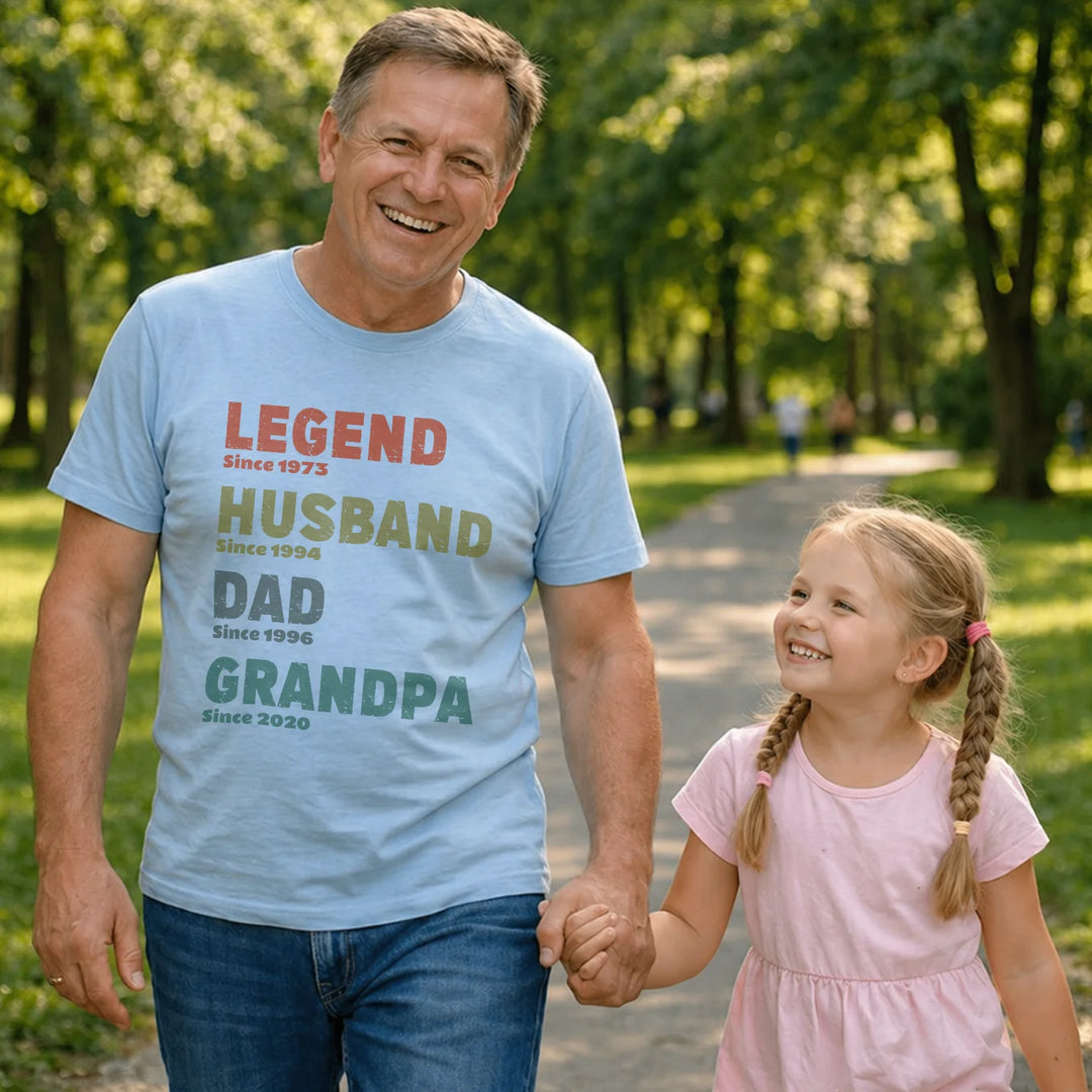 Personalized T-Shirt “Legend, Husband, Dad”