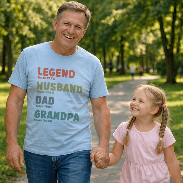 Personalized T-Shirt “Legend, Husband, Dad”