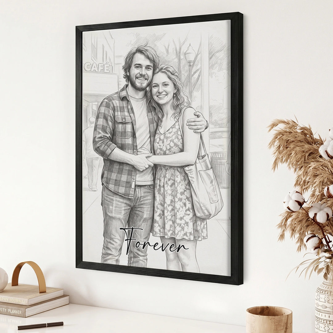 Personalized Poster "Couple Sketch"