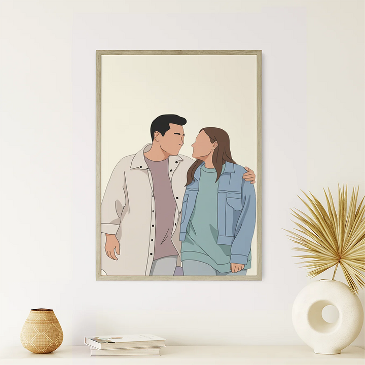 Personalized Poster "Couple Drawing"
