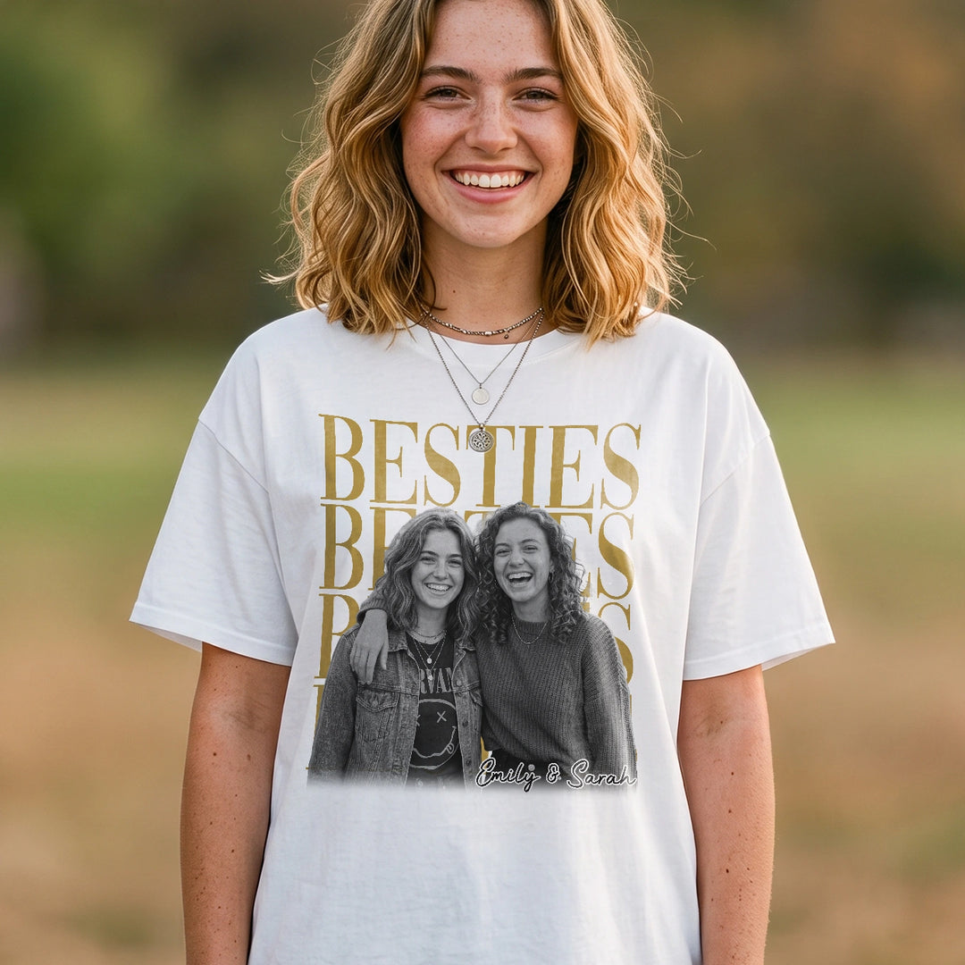 Personalized T-Shirt "Besties Retro"