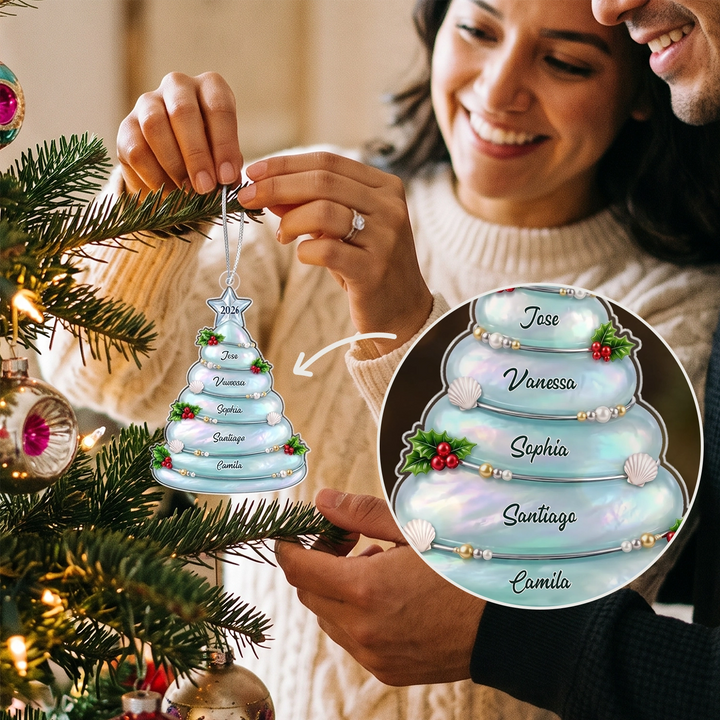 Personalized Ornament "Sea Glass Tree"
