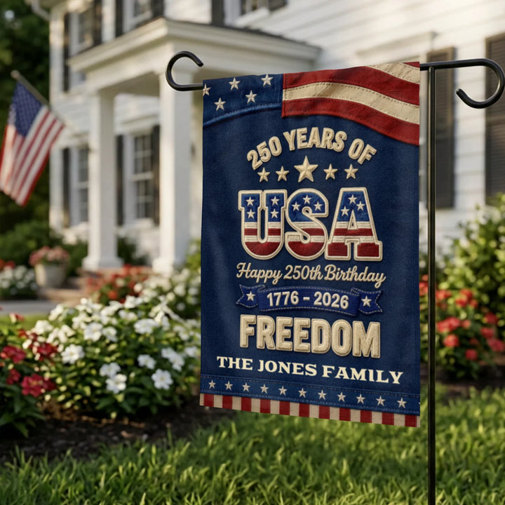 Personalized Yard Flag "250 Years of Freedom"