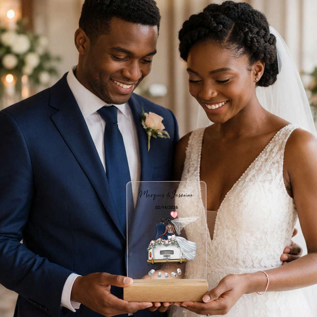 "Just Married" - Personalized Acrylic Panel