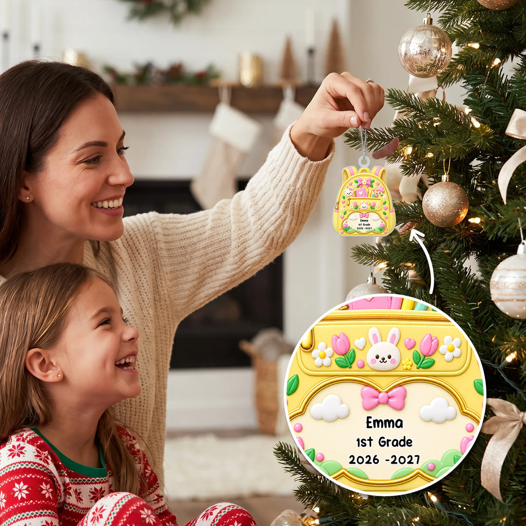 Personalized Ornament "School Backpack"