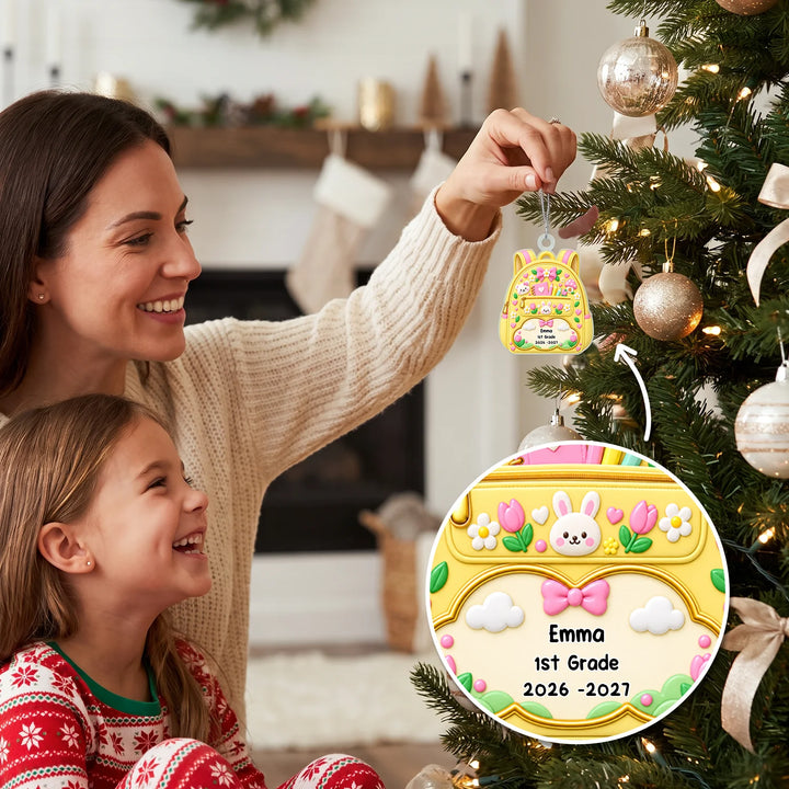 Personalized Ornament "School Backpack"