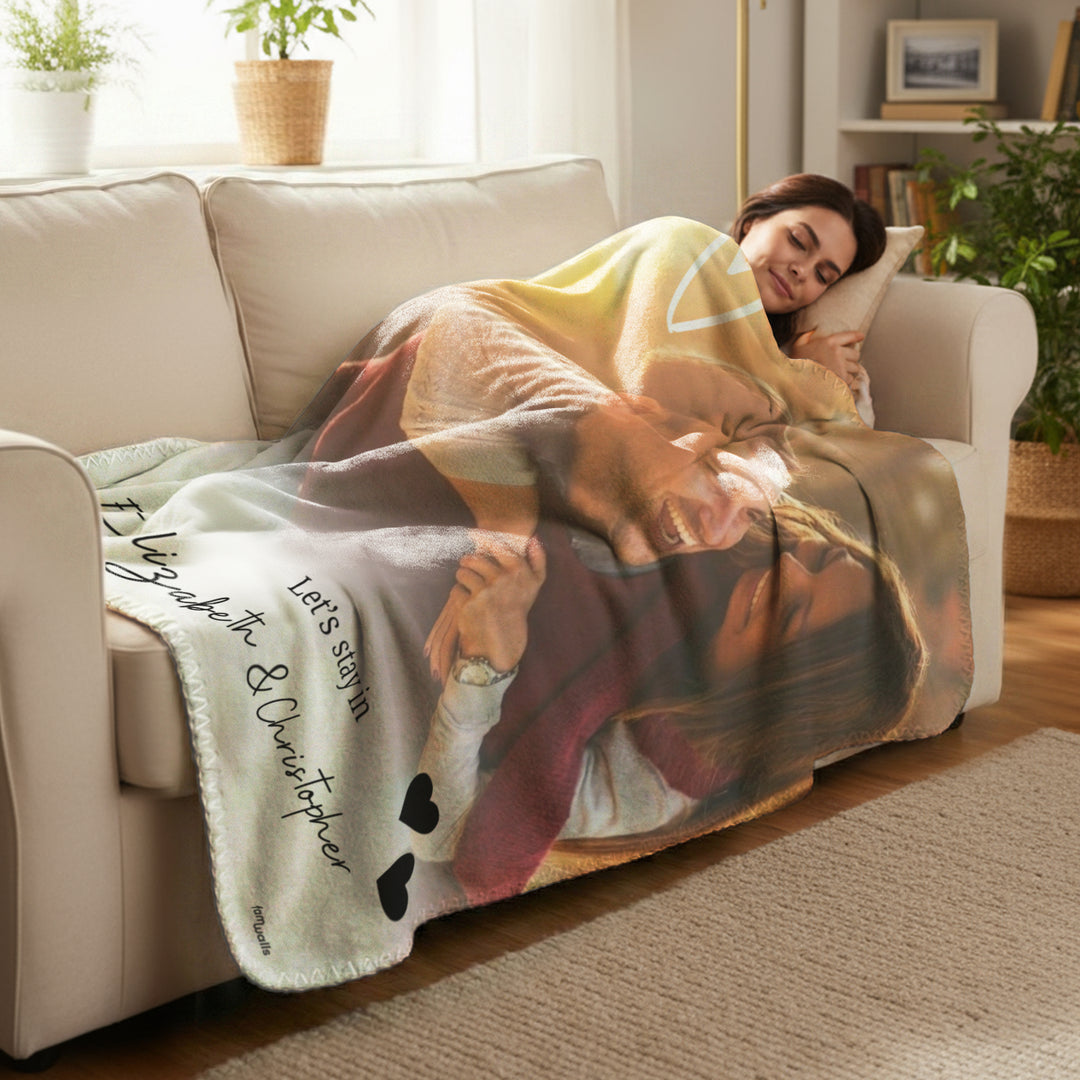 Personalized Blanket "Your Photo & Text"