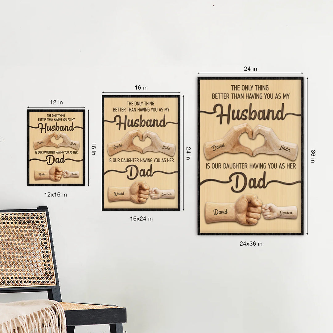 Personalized Wood Design Poster "Dad"