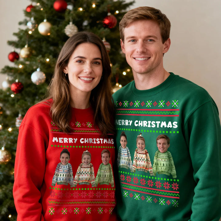 Personalized Ugly Christmas Sweater "Family"
