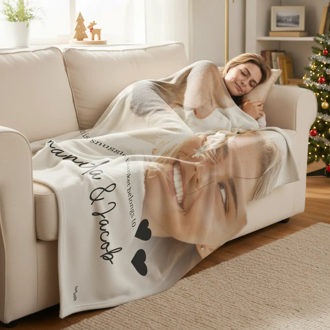 Personalized Blanket "Your Photo & Text"