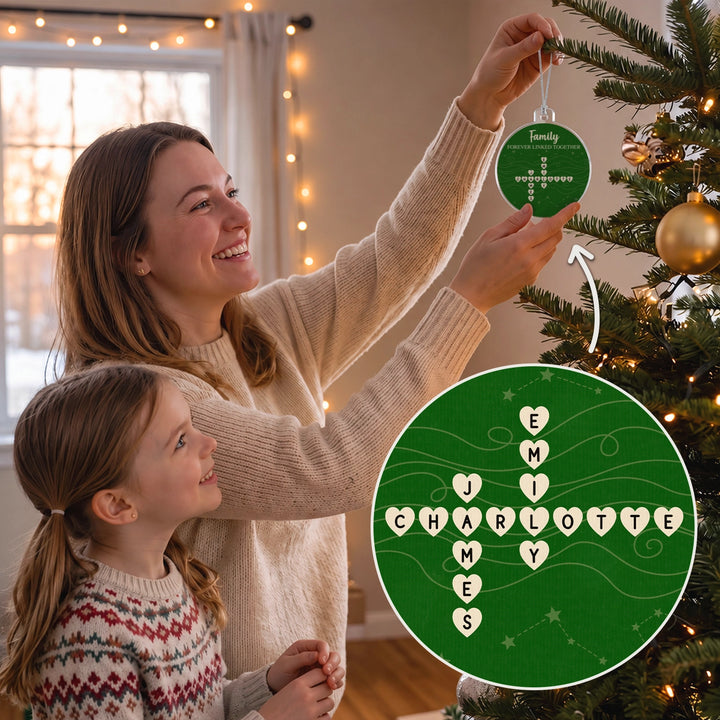 Personalized Christmas Tree Ornament "Scrabble Heart"