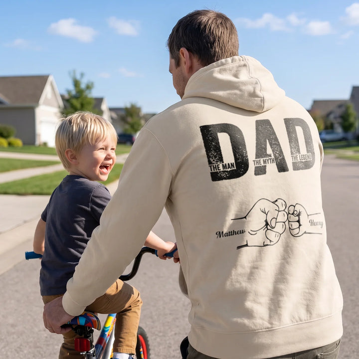 Personalized Hoodie "Dad — The Man, The Myth, The Legend"
