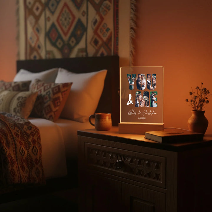 Personalized Acrylic Light “You and Me” | Night Light, Decorative Light