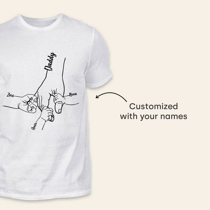 Personalized Dad T-Shirt “Holding Hands”