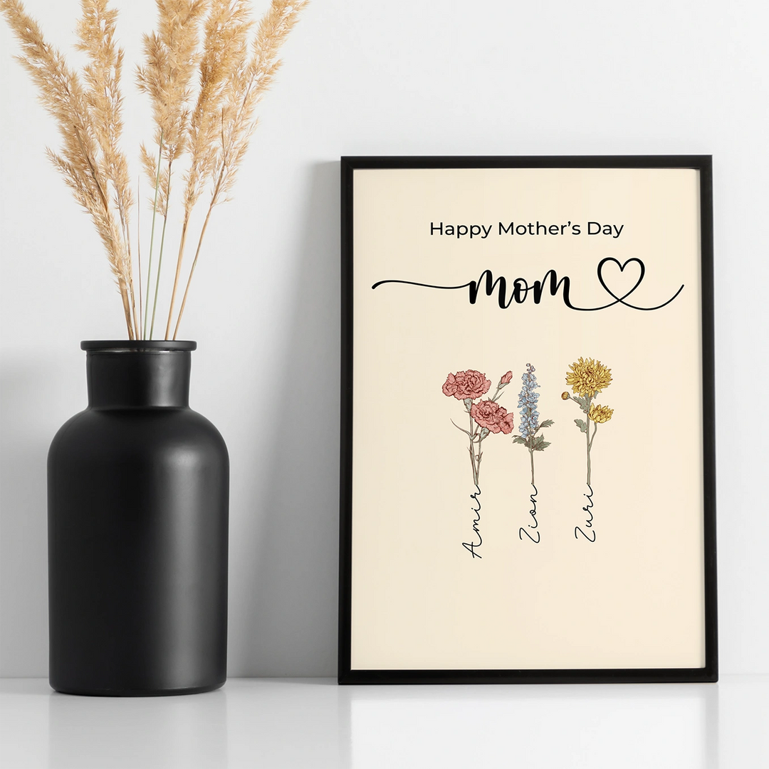 Personalized Poster "Flowers for Mom"