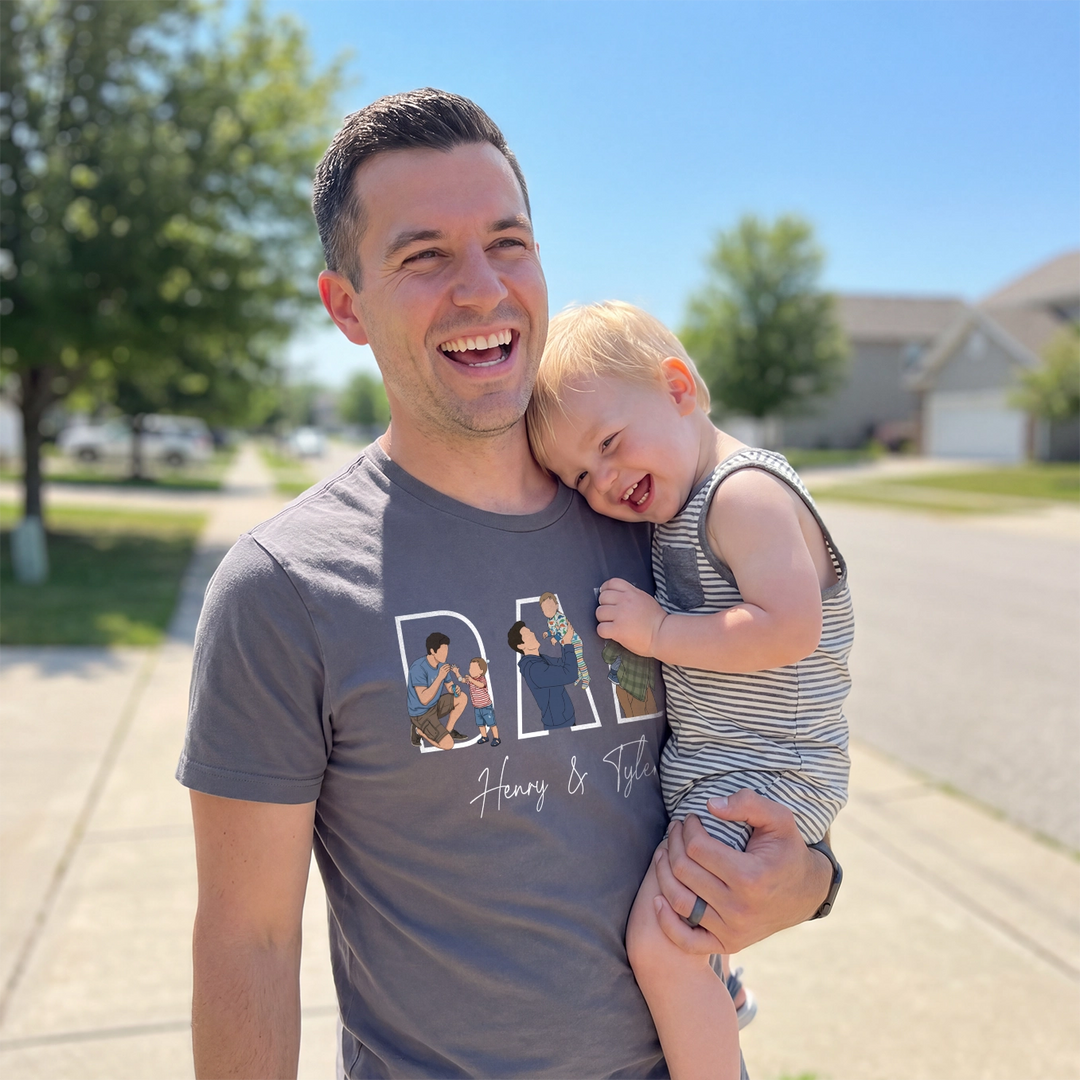Personalized T-Shirt "DAD" with Photos