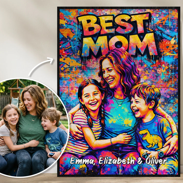 Personalized Graffiti Poster "Best Mom"