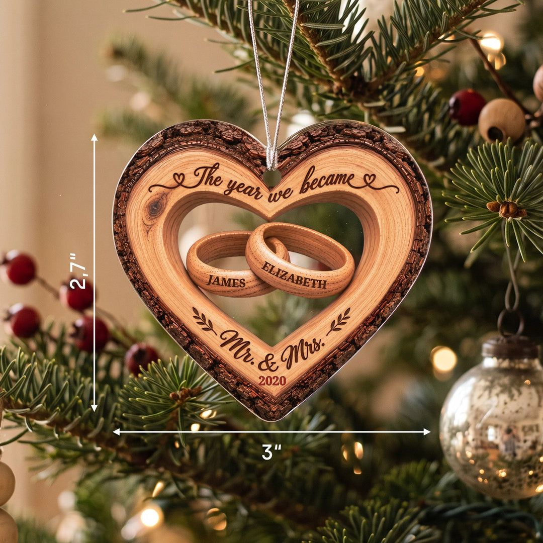 Personalized Christmas Tree Ornament "Mr & Mrs"
