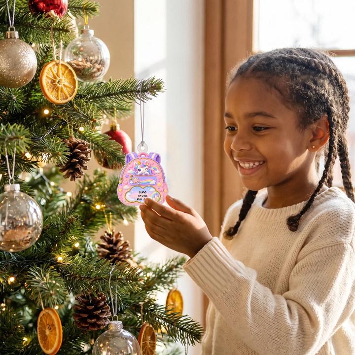 Personalized Ornament "School Backpack"