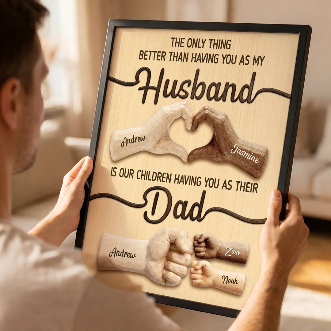 Personalized Wood Design Poster "Dad"