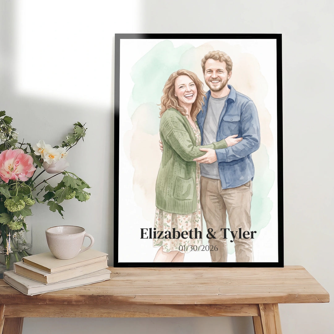 Personalized Watercolor Poster "Your Photo"