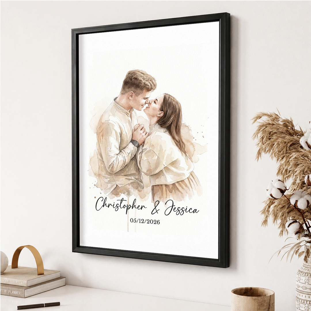Personalized Poster "Watercolor Couple"