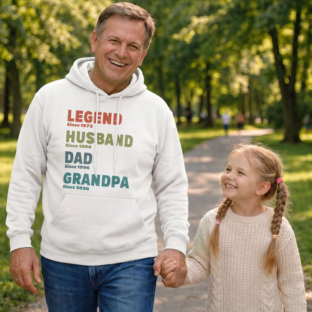 Personalized Hoodie "Legend, Husband, Dad"