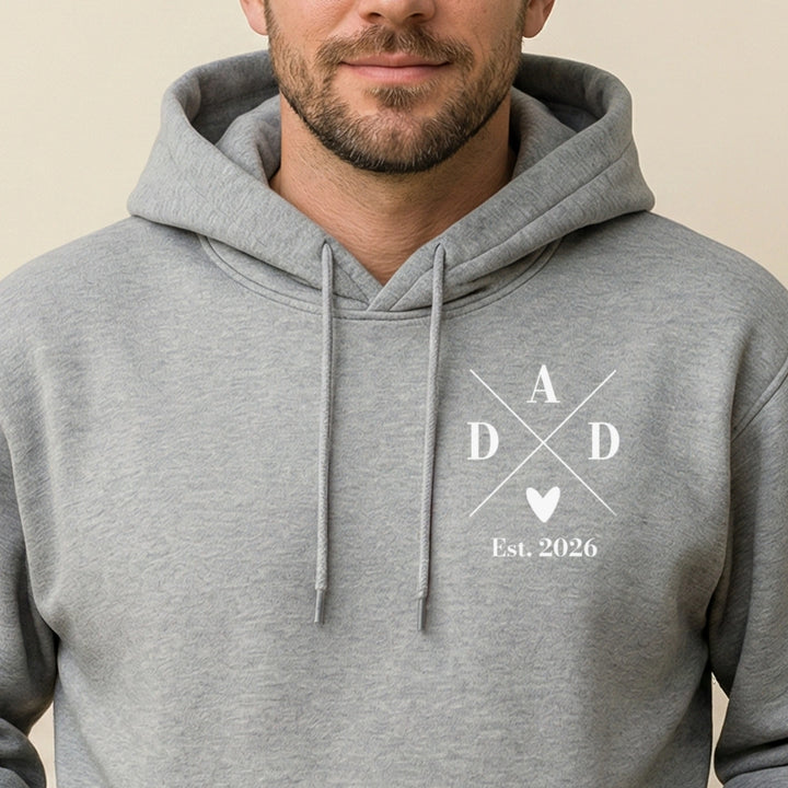 Personalized Hoodie "PAPA Cross" with Sleeve Print