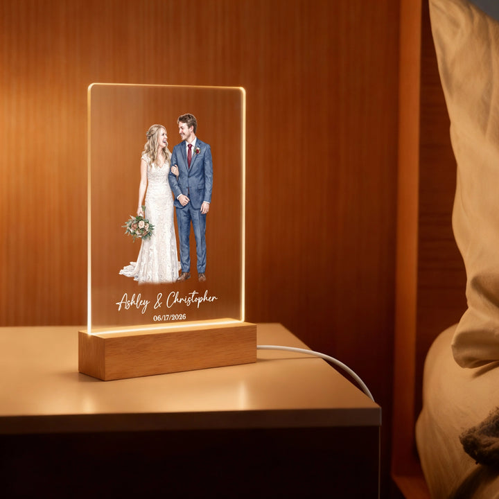 Personalized Glowlight "Wedding Watercolors"