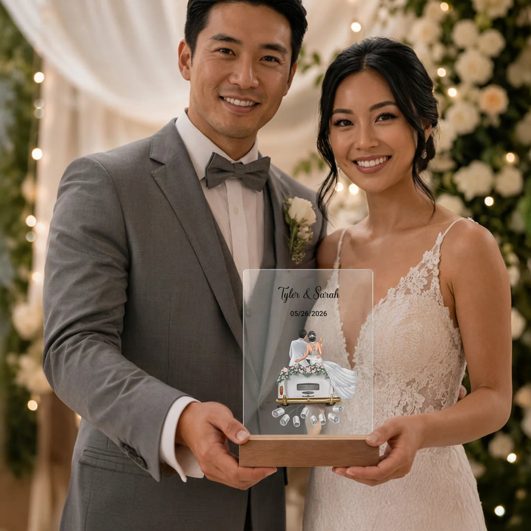"Just Married" - Personalized Acrylic Panel