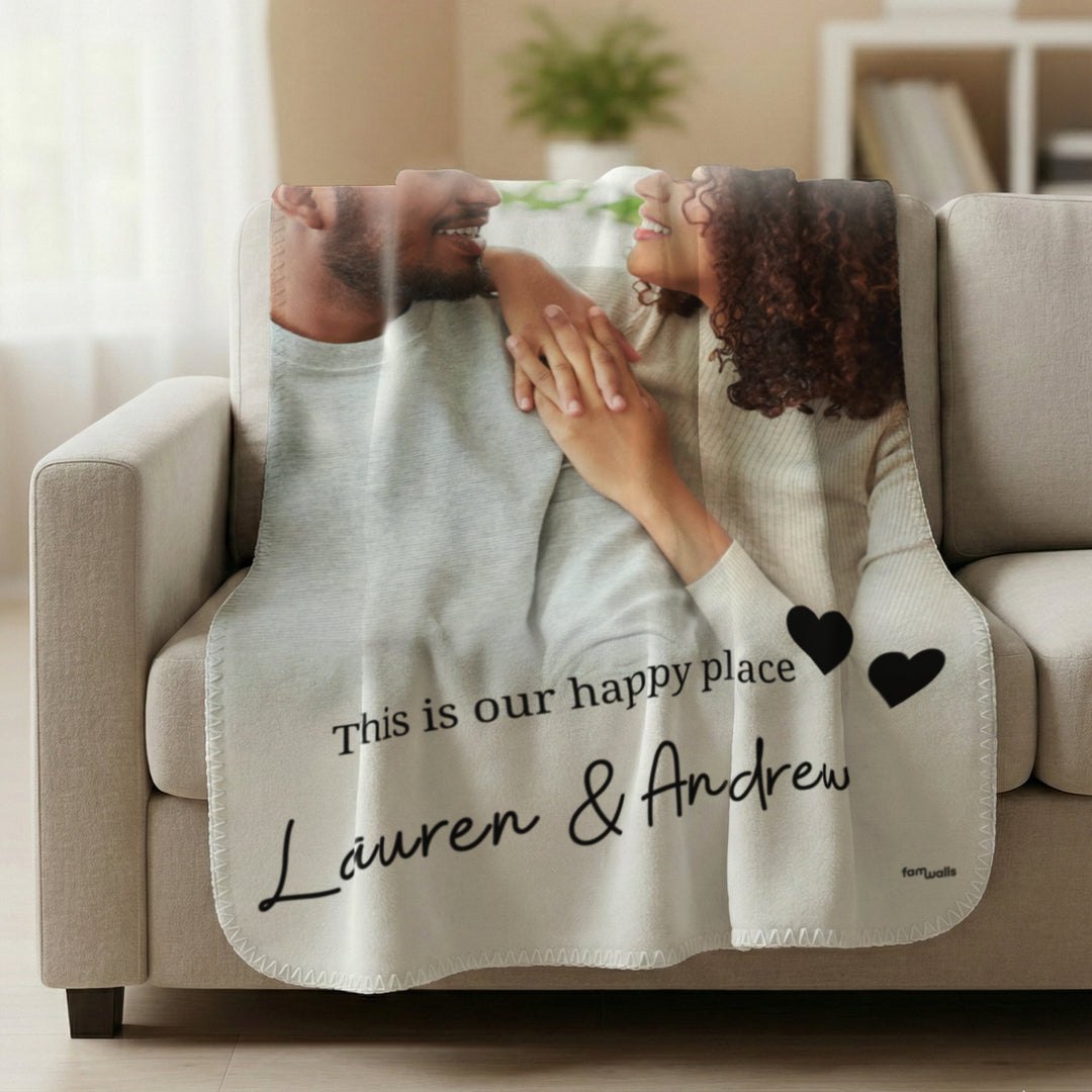 Personalized Blanket "Your Photo & Text"