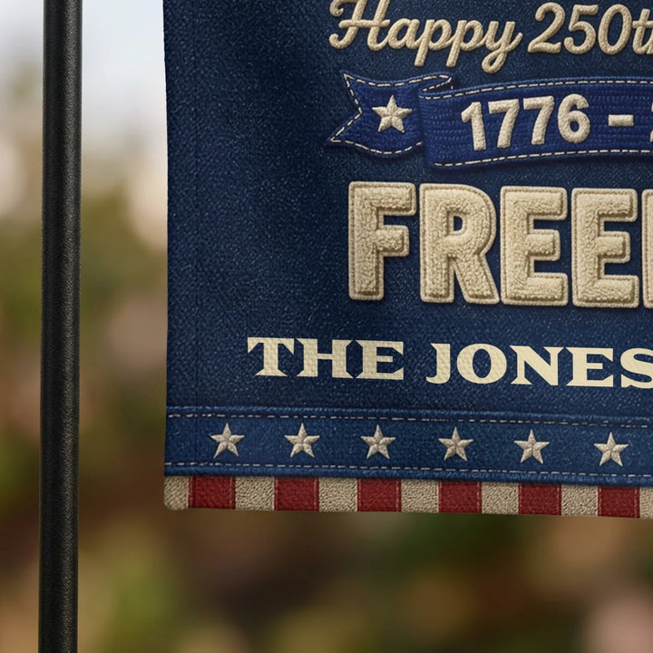 Personalized Yard Flag "250 Years of Freedom"