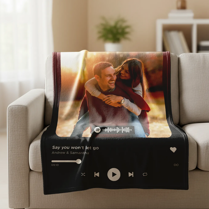 Personalized Blanket "Favorite Song" Cover