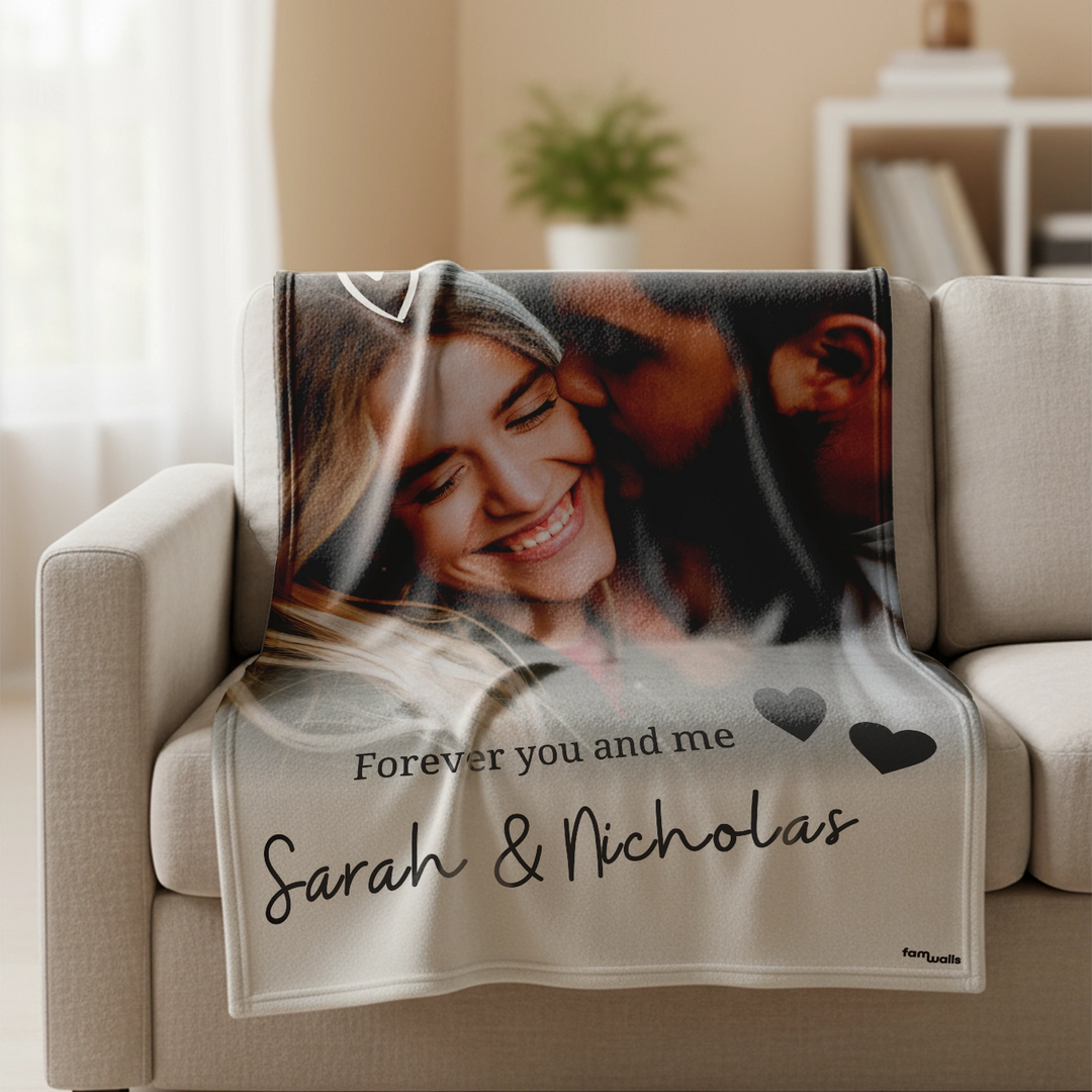 Personalized Blanket "Your Photo & Text"