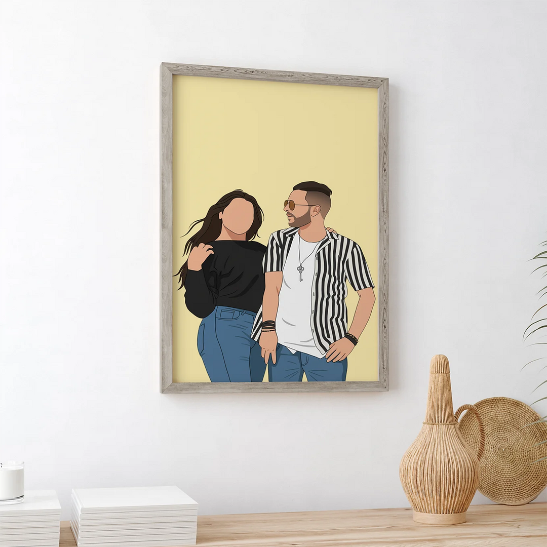 Personalized Poster "Couple Drawing"