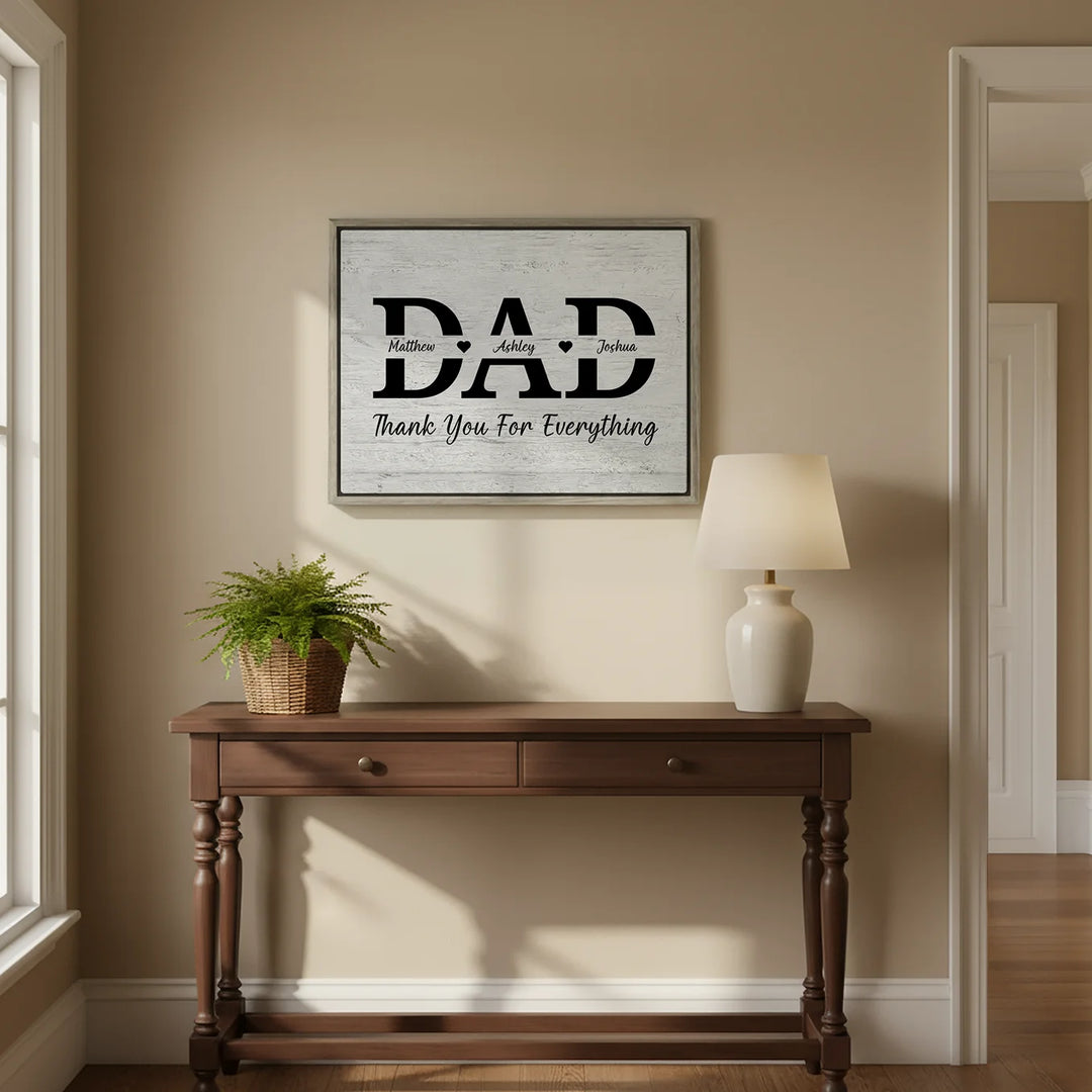 Personalized Canvas "DAD"