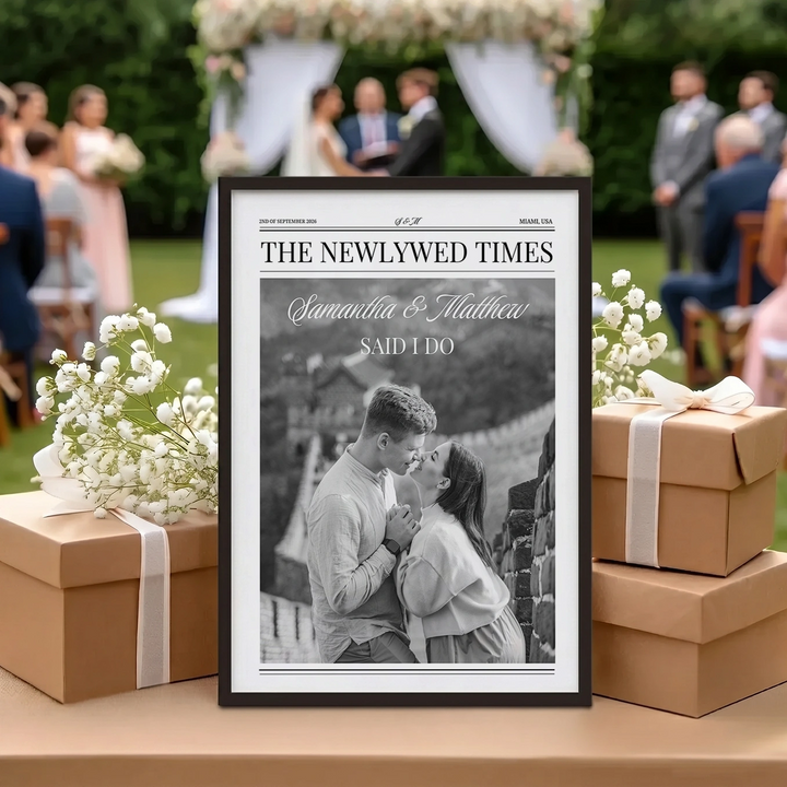 Personalized Poster "Wedding Newspaper Article"