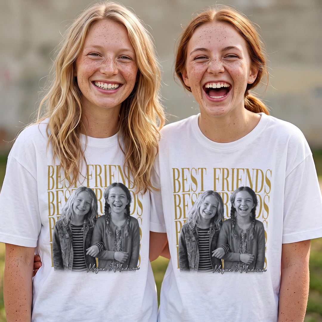 Personalized T-Shirt "Besties Retro"