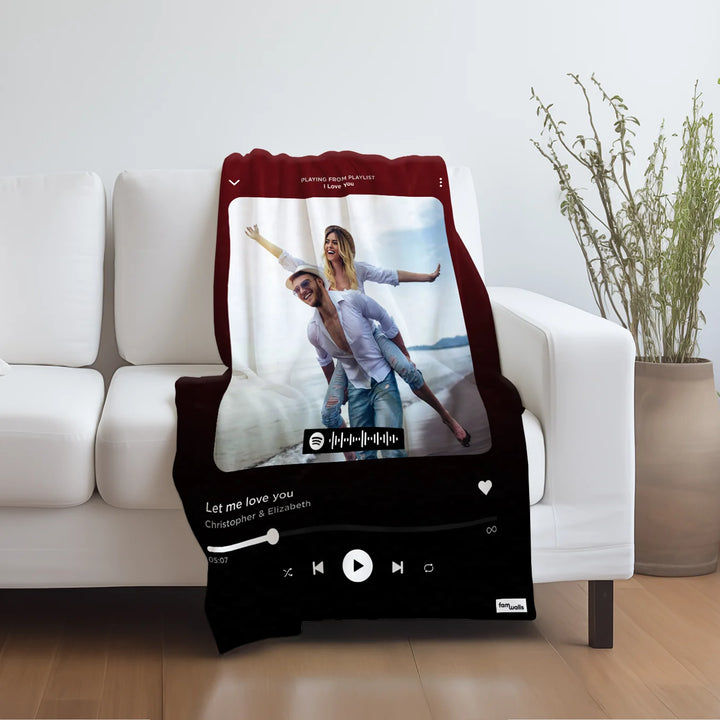 Personalized blanket "Favorite Song" Song Cover