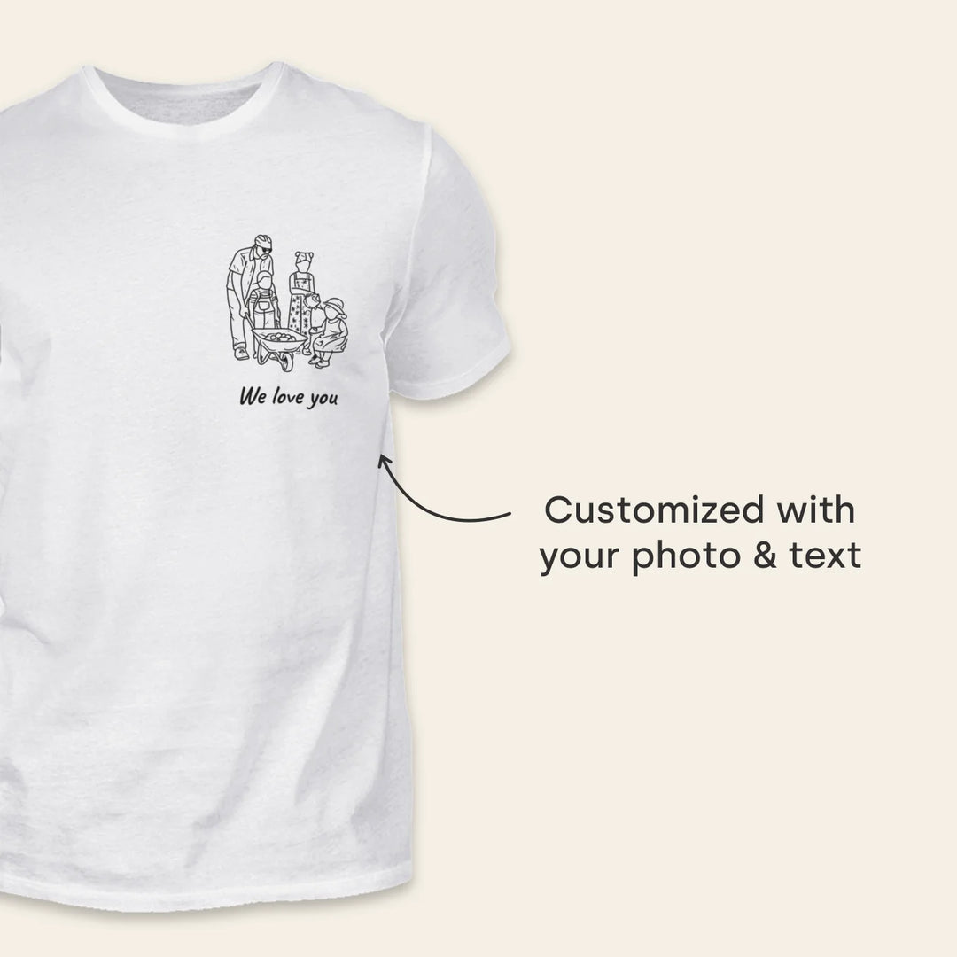 Personalized T-Shirt "Dad Line Art"