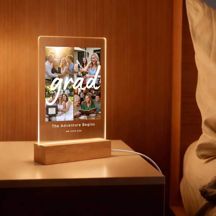 Personalized Acrylic Light Photo Collage "Graduation" Night Light, Decorative Light, Glow Light