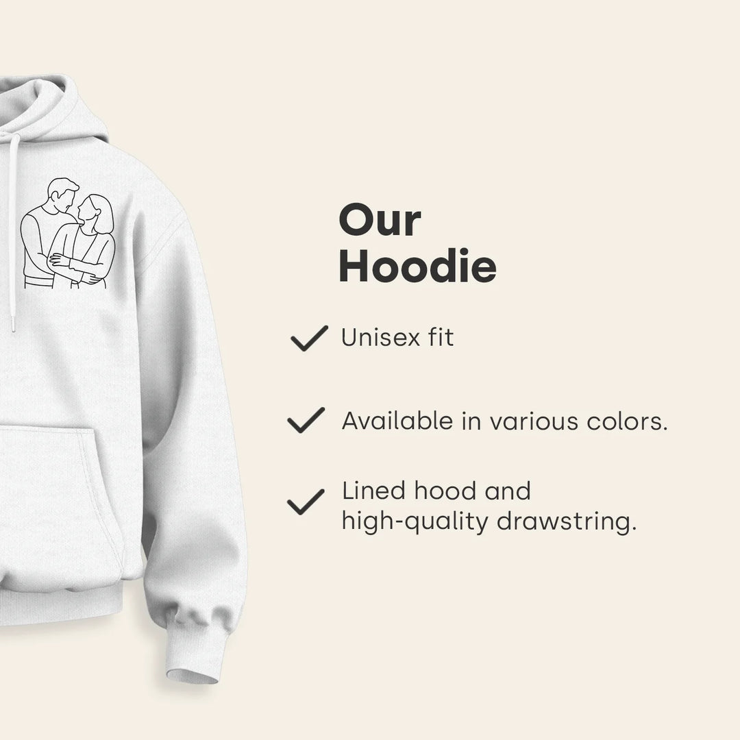 Personalized Hoodie "Couple Line Art"